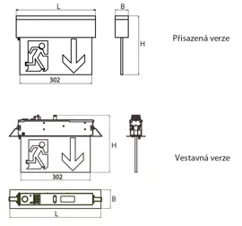 LED nouzové svítidlo s piktogramem