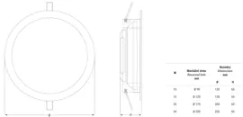 Vestavné downlight svítidlo LED