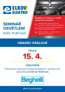 Seminář osvětlení v Hradci Králové 15.4.