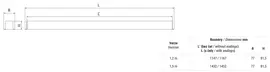 Recessed LED luminaire – separate / coupling in lines (dimensional options 1.2 m/1.5 m)