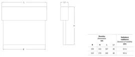 Universal, two-sided emergency lighting fitting