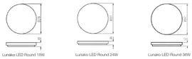 Ceiling and wall-mounted LED luminaires