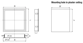 Recessed LED luminaires IP54/20