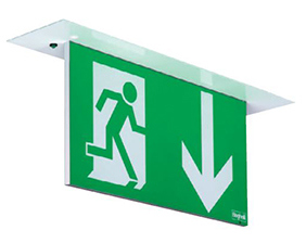 Universal, two-sided emergency lighting fitting
