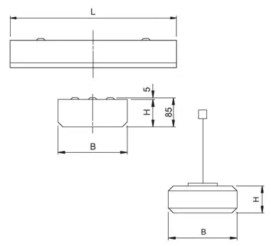 Ceiling and suspended LED luminaire