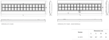 LED luminaire for surfaced and suspended ceiling mounting