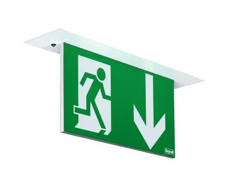 Universal, two-sided emergency lighting fitting