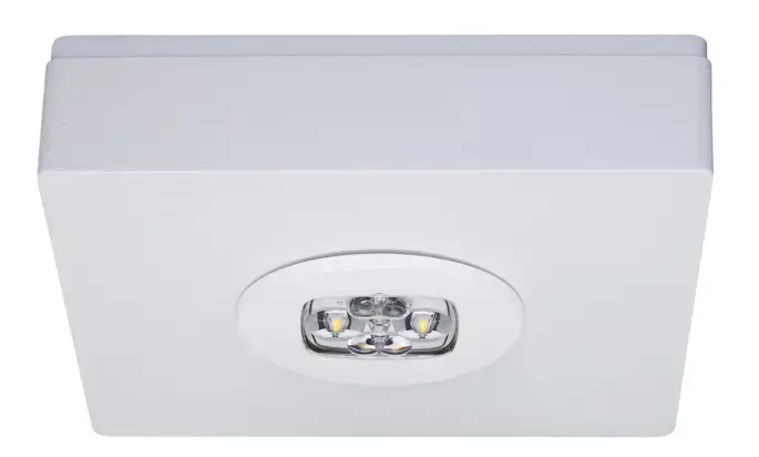 Paintable emergency luminaire IP20