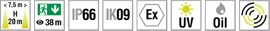Variable escape sign and safety luminaire