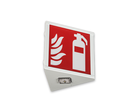 Combined safety sign & safety luminaire