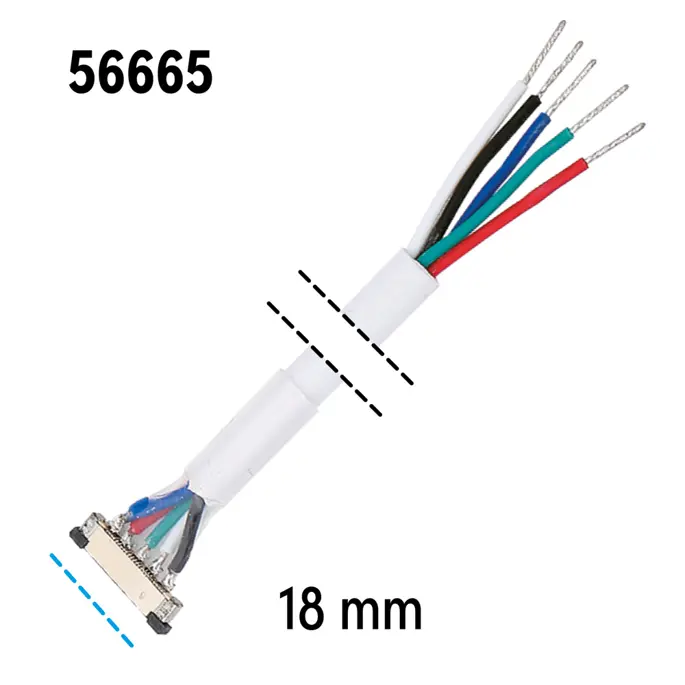 56665 - CONN IP20 RGBW STR TO DRIV BL5