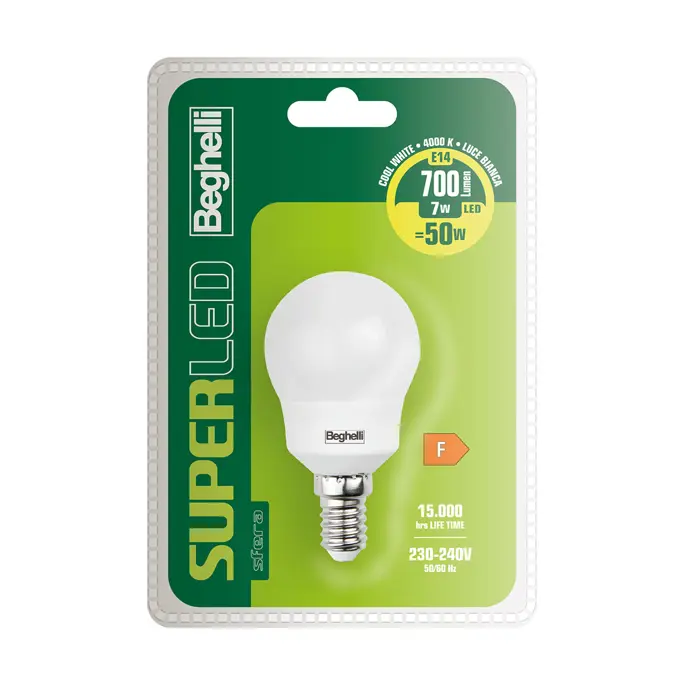 56914BL - SUPERLED SFERA 7W E14 4K