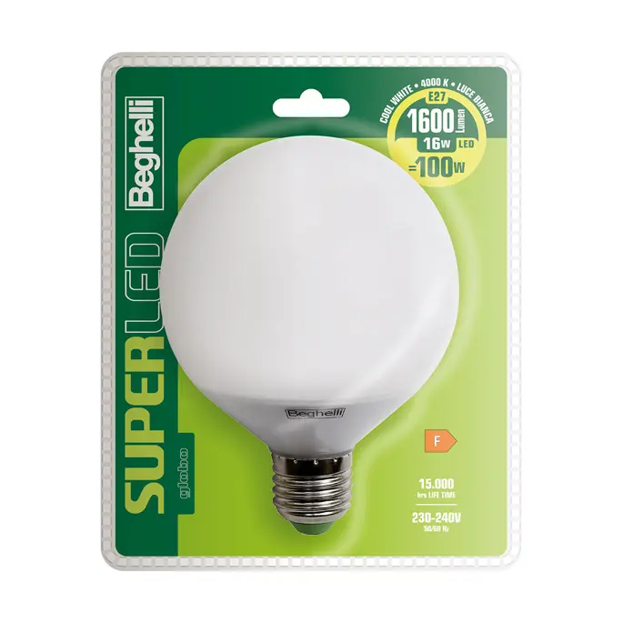 56916BL - SUPERLED GLOBO 16W E27 4K