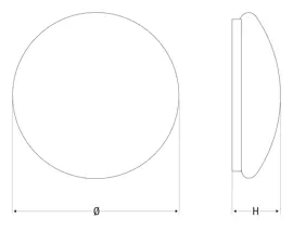 Multifunctional circular LED ceiling and wall fitting with anti black-out and emergency options.