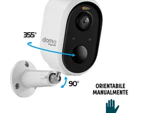 Rechargeable battery-powered camera plus solar panel.