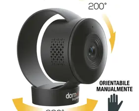 FullHD Smart Camera Ring that connects to the Wi-fi network and is controlled from the smartphone via the Dom-e app.