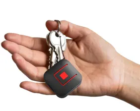 Pocket-sized device with WiFi/GSM and integrated GPS for distress calls and SMS.
