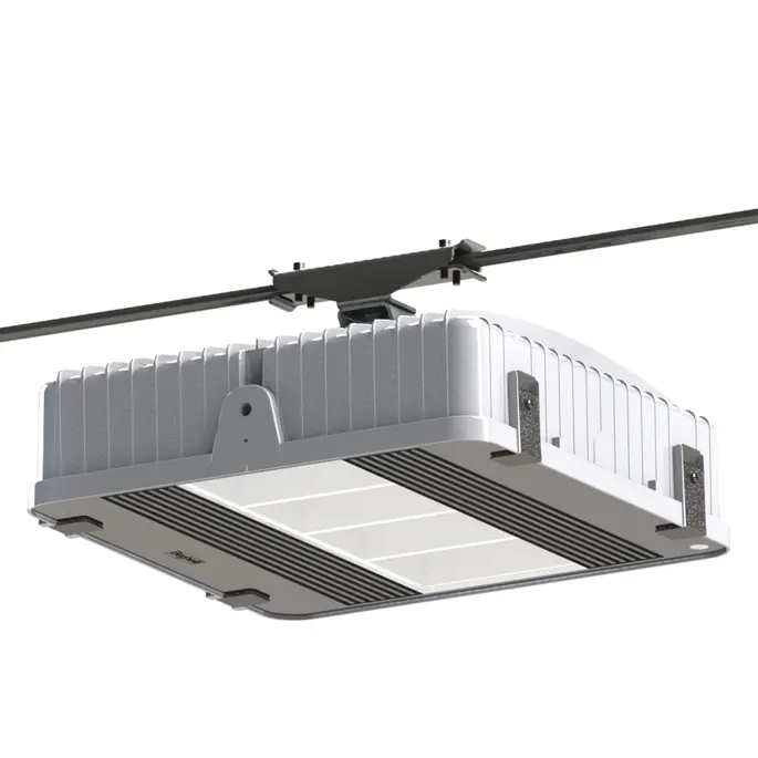 Aluminium, steel and glass: robustness and total recyclability. The street luminaire for smart cities. 