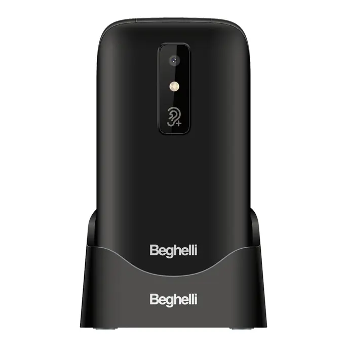 The phone with sound amplifier, location, fall sensor and distress call.