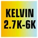 Temperatura colore regolabile da 2700K a 6000K