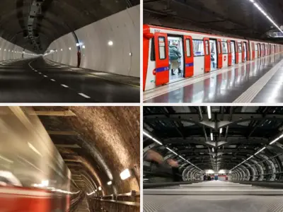 Tunnels, subway and railway stations (worldwide)