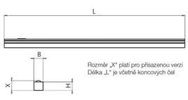 Mennyezeti vagy függesztett LED-es lámpatest (1,2  / 1,5  / 2,3  / 2,9 méret)