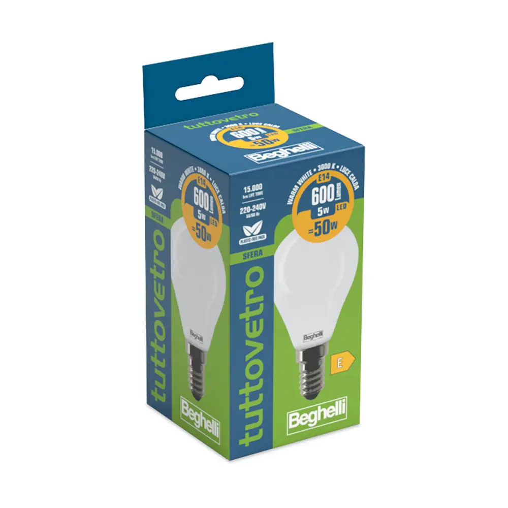 Beghelli LED-Lampe E14, 4 Watt – Mehrfarbige Energiesparlampe Für Jede Fassung
