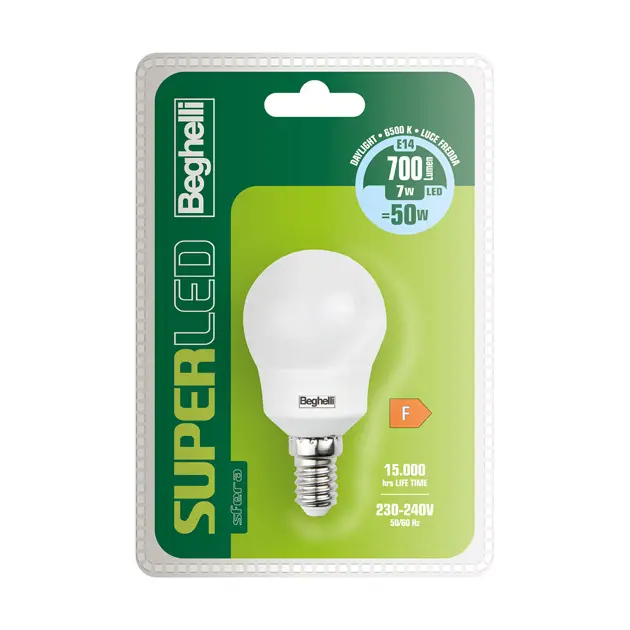 SuperLED Sfera E14 56893BL - SUPERLED SFERA 7W E14 6.5K