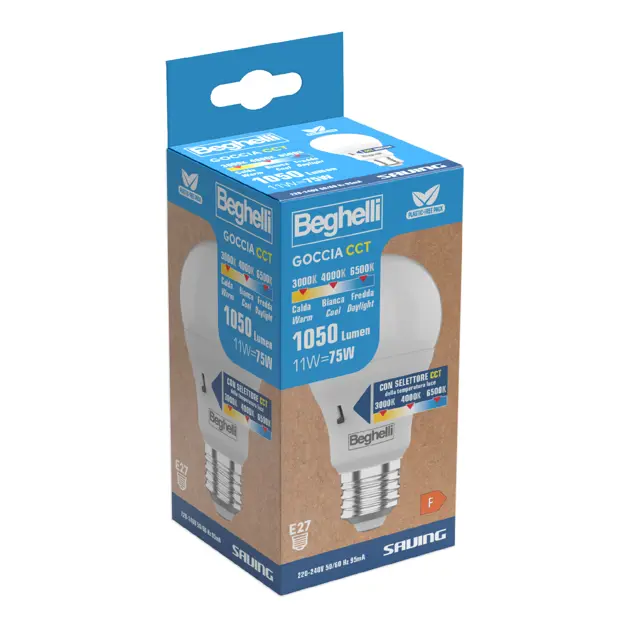 Goccia CCT E27 11W - Temperatura Luce Regolabile