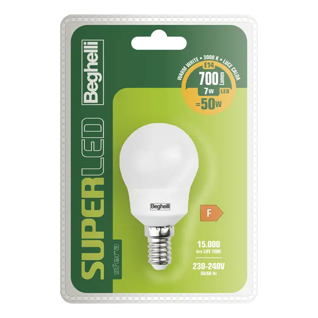 SuperLED Sfera E14 56892BL - SUPERLED SFERA 7W E14 3K