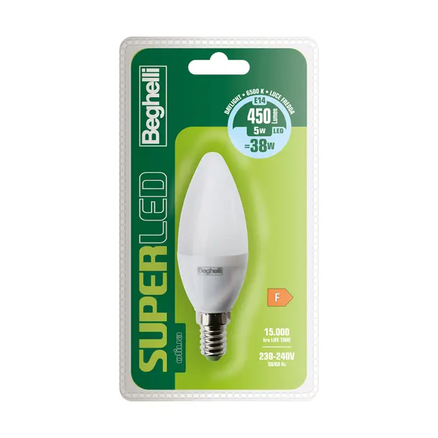 SuperLED Oliva 56887BL - Lampadina E14 5W