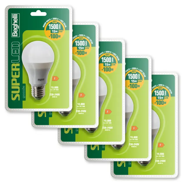 SuperLED Goccia 15W E27 - 3K 5pz