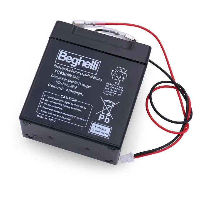 Batteria di ricambio per lampada di emergenza BEGHELLI 1499 6 volt