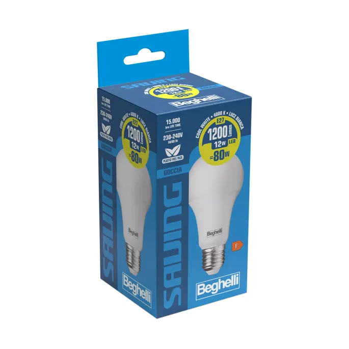 Beghelli Lampada TVETRO LED Opale Goccia 7W E27 3K 56520