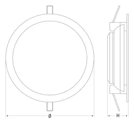 Faretto LED da incasso compatto ed efficiente per un'illuminazione diffusa e uniforme.