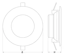 Faretto LED da incasso ultra compatto per spazi ridotti e un'illuminazione diffusa ed efficiente.