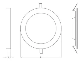 Faretto LED Downlight ultra-versatile per installazione ad incasso o a plafone