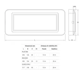 Lampada di emergenza Beghelli LED 24W SA 1/3 LF IP40 4105N