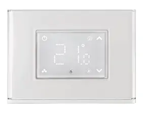 Termostato touch con display e placca luminosa