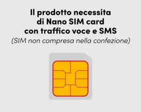 Il telefono GSM con chiamata rapida di soccorso, localizzazione e sensore di caduta.