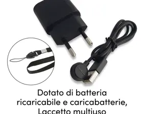 Dispositivo tascabile con WiFi/GSM e GPS integrato per chiamate ed SMS di soccorso.