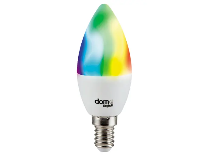 Watt/Lumen: 5/470 - Attacco: E14 - RGB-W 16 MILIONI + luce bianca dinamica