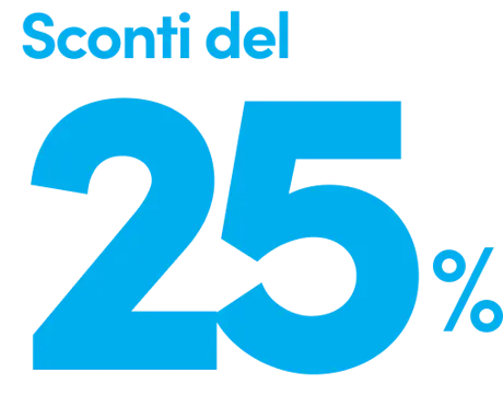 Prodotti scontati fino al 25%